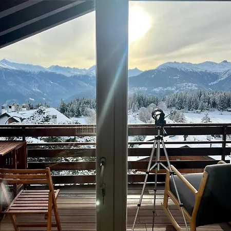 Attique - Vue Plongeante Sur Le De La Moubra Apartmán Crans-Montana