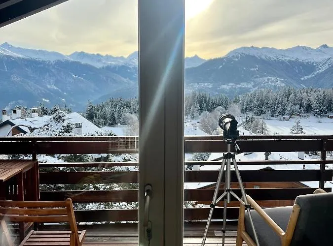 Attique - Vue Plongeante Sur Le De La Moubra Apartman Crans-Montana